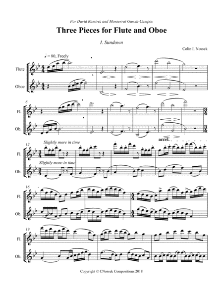 Three Pieces For Flute And Oboe Page 2
