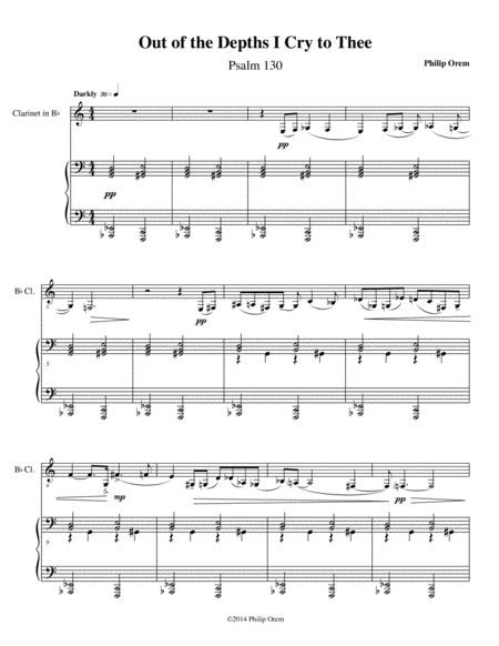 Three Psalms For Clarinet And Piano Page 2