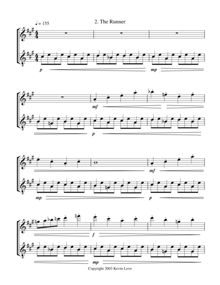 Three Sketches For Violin And Guitar Score And Parts Page 2