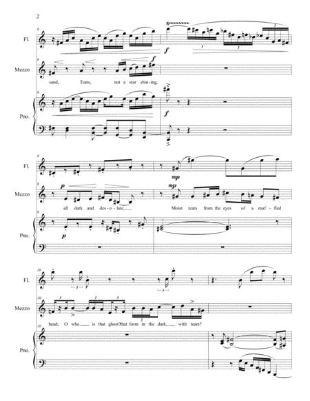 Three Songs From Walt Whitman For Soprano Flute And Piano Score And Part Page 2