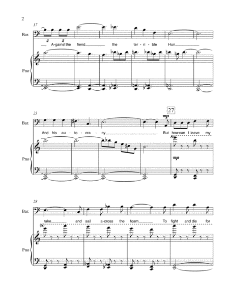 Three Songs Of Protest For Baritone Voice And Piano Page 2