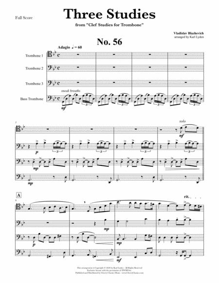 Three Studies For Trombone Quartet Page 2
