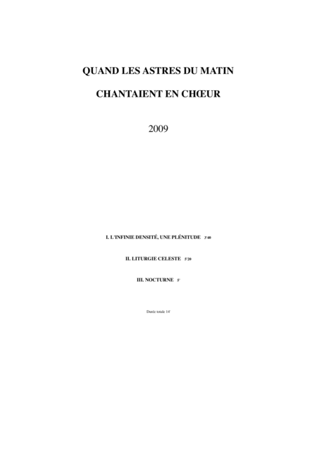 Thrse Brenet Quand Les Astres Du Matin Chantaient En Choeur For Piano Narrator And Orchestra Score Page 2