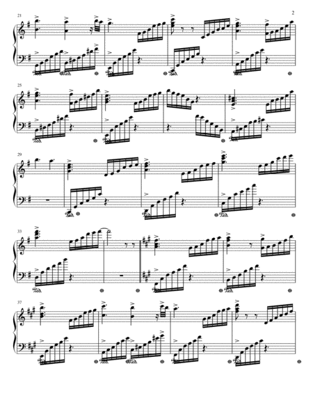 Thunderstorm Original Piano Solo Page 2