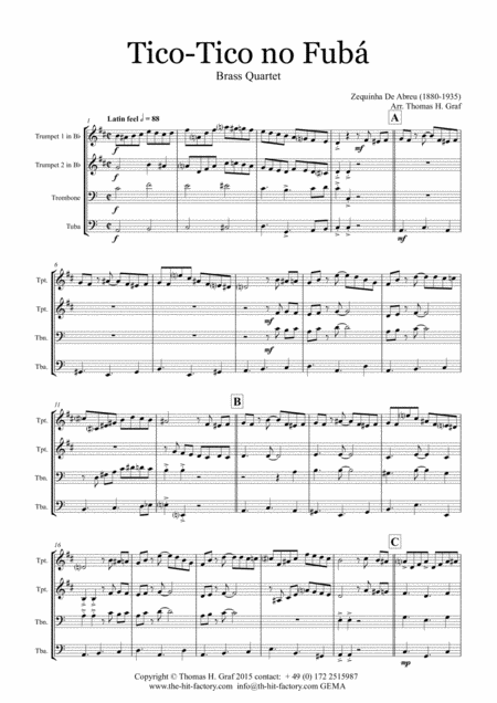 Tico Tico No Fub Choro Brass Quartet Page 2