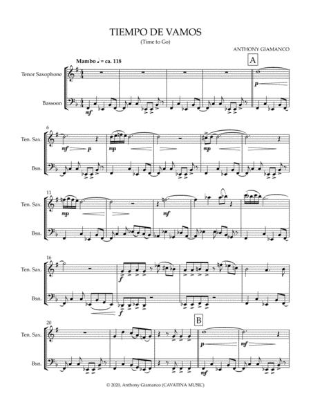 Tiempo De Vamos Tenor Sax And Bassoon Duet Page 2