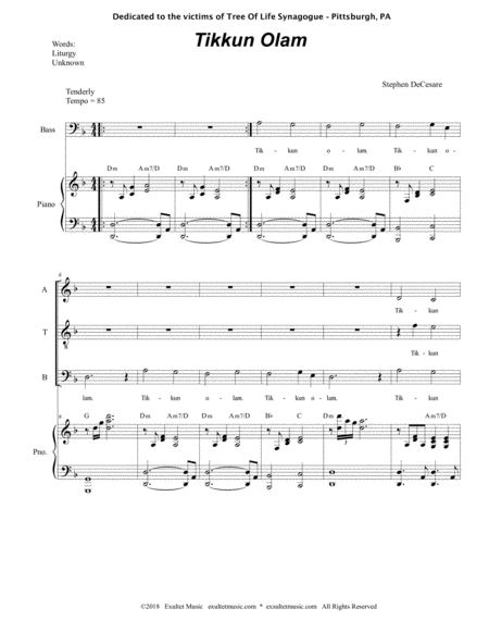 Tikkun Olam Satb Page 2