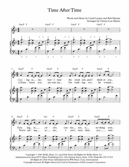 Time After Time Harp Voice F Major Page 2