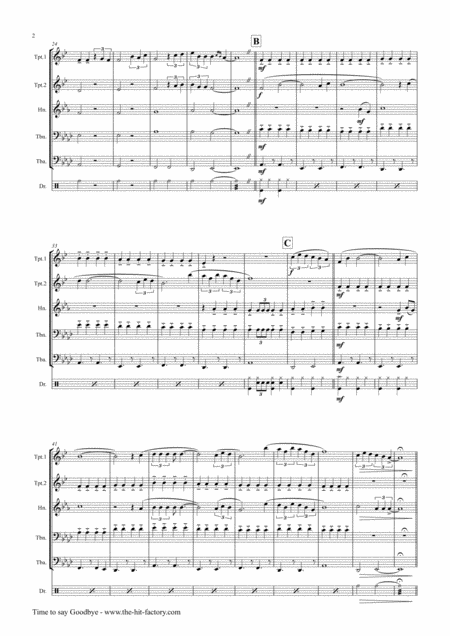 Time To Say Goodbye Bocelli Brightman Brass Quintet Page 2