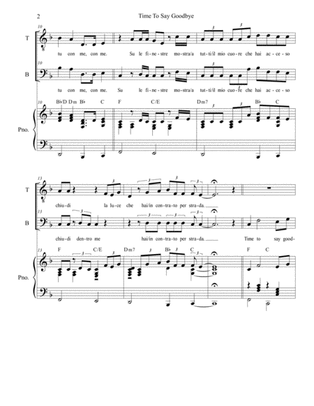 Time To Say Goodbye Duet For Tenor And Bass Solo Page 2