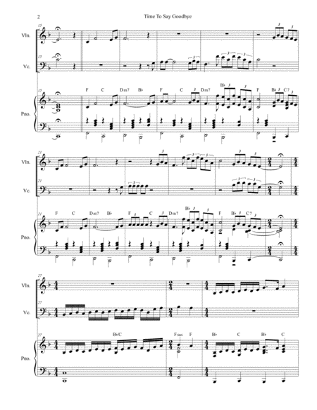 Time To Say Goodbye Duet For Violin And Cello Page 2