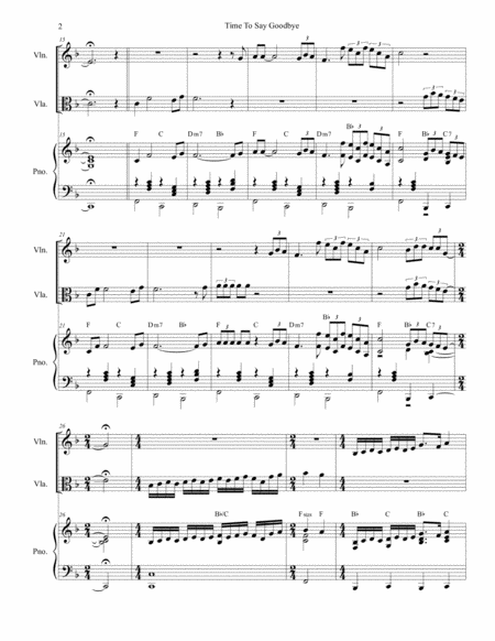 Time To Say Goodbye Duet For Violin And Viola Page 2