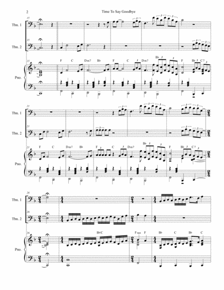 Time To Say Goodbye Trombone Duet Page 2