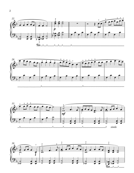 Tis The Gift To Be Simple Shaker Hymn Piano Solo Page 2