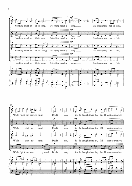 To A Redbreast Choir Satb Page 2