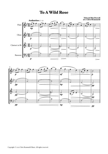 To A Wild Rose Woodwind Quartet Page 2