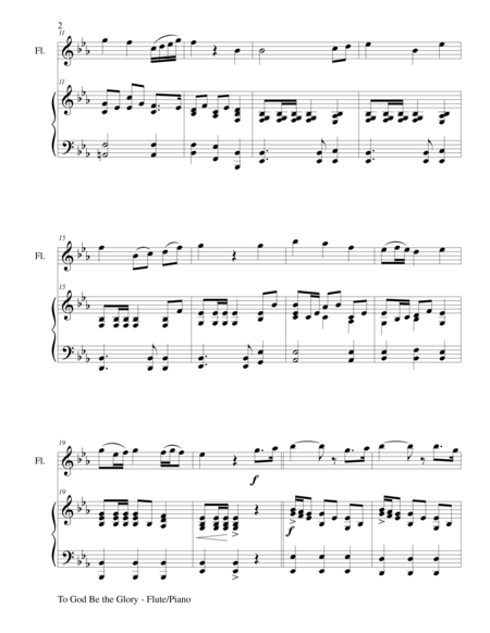 To God Be The Glory Duet Flute And Piano Score And Parts Page 2