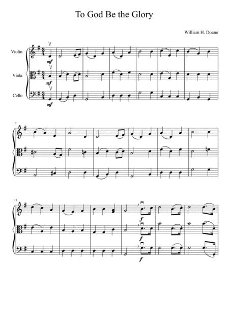 To God Be The Glory String Trio Page 2