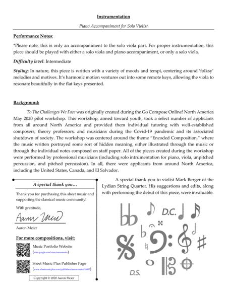 To The Challenges We Face For Solo Viola Piano Accompaniment Page 2