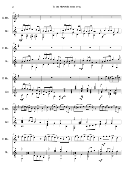 To The Maypole Haste Away For Cor Anglais And Guitar Page 2