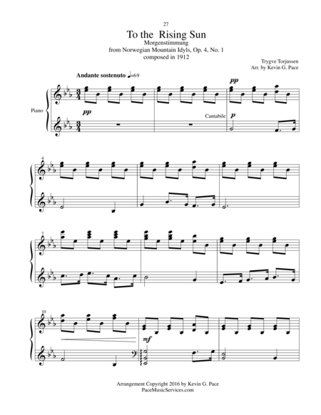 To The Rising Sun Moderate Level Piano Solo Arrangement Page 2