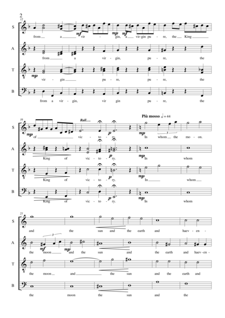 To Us Is Born Nobis Est Natus Sacred Motet For Choir Satb A Cappella Page 2