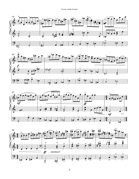 Toccata Adagio Fugue 2001 For Solo Organ Page 2