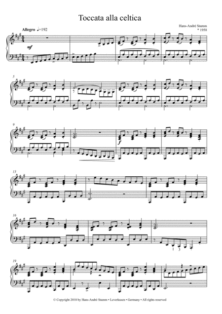 Toccata Alla Celtica For Piano Page 2