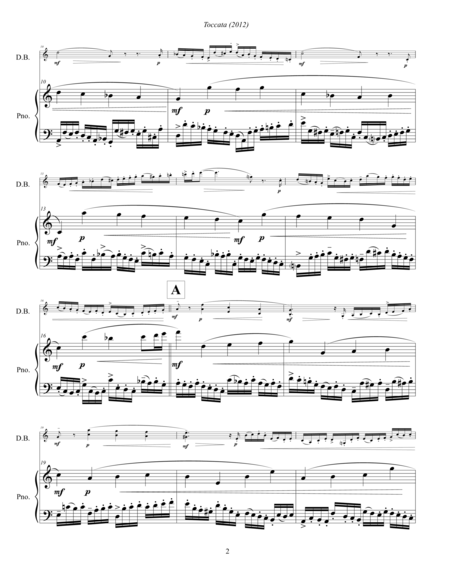 Toccata For Double Bass And Piano 2012 Piano Part Page 2