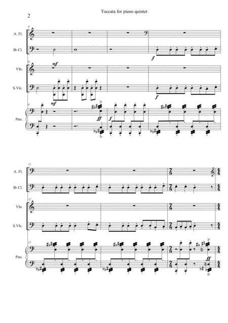 Toccata For Piano Quintet Page 2