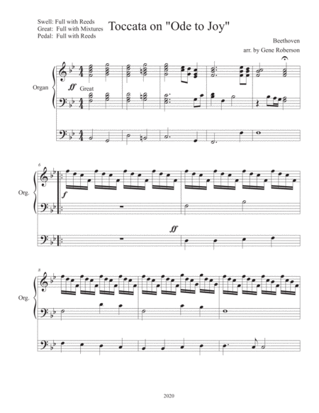 Toccata On Ode To Joy For Oragn Page 2