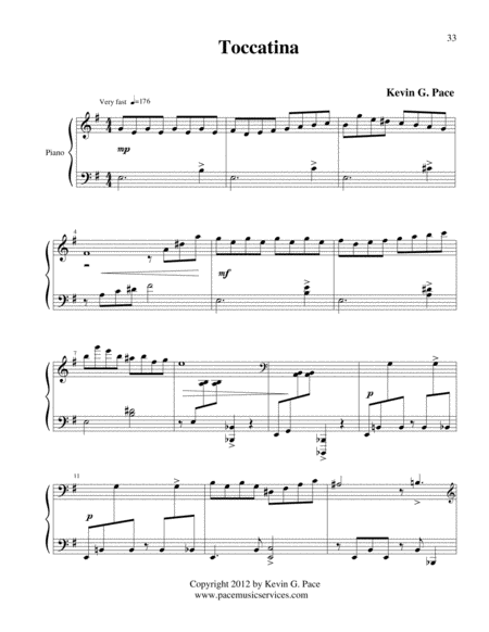 Toccatina Moderate Level Piano Solo Page 2