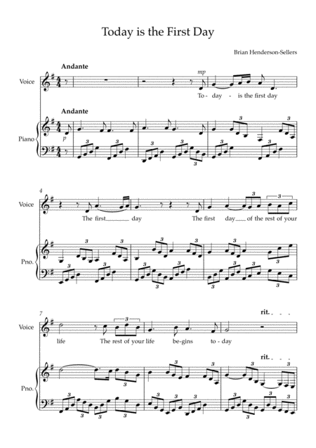 Today Is The First Day Song With Piano Accompaniment Page 2