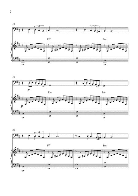 Tombe La Neige For Cello Solo And Piano Accompaniment Page 2