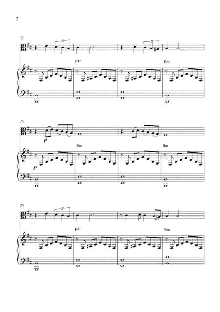 Tombe La Neige For Viola Solo And Piano Accompaniment Page 2