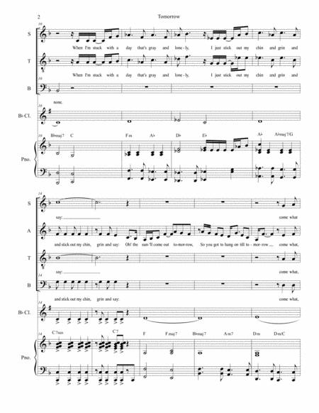 Tomorrow For Vocal Quartet Satb Page 2