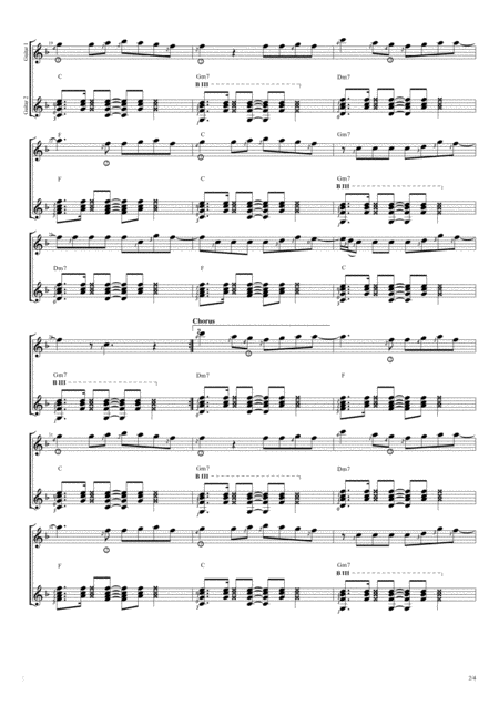 Too Good At Goodbyes Duet Guitar Score Page 2