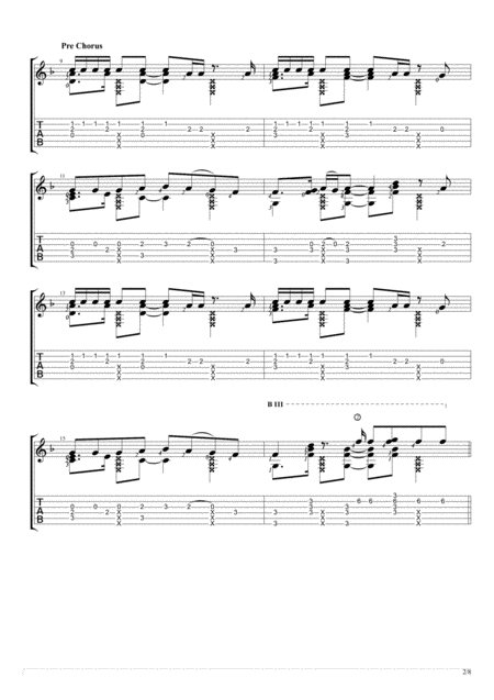 Too Good At Goodbyes Fingerstyle Guitar Solo Page 2