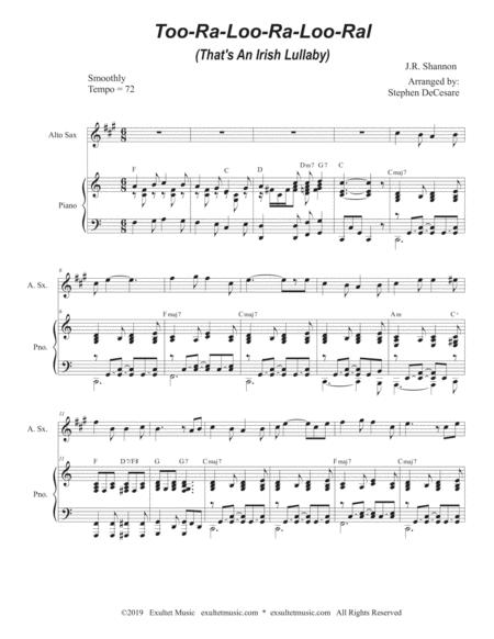 Too Ra Loo Ra Loo Ral That An Irish Lullaby Alto Saxophone And Piano Page 2