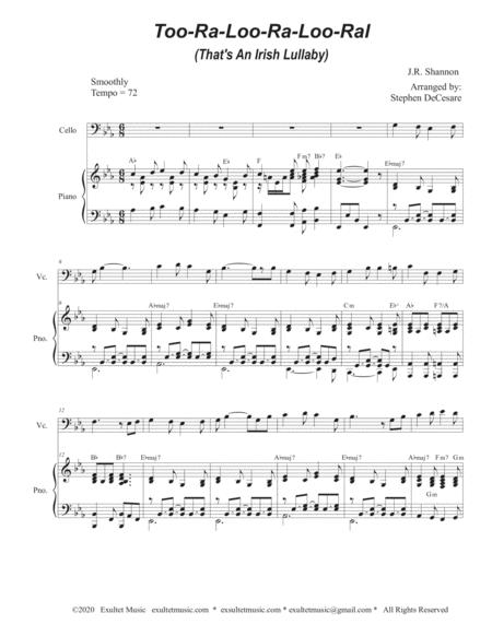 Too Ra Loo Ra Loo Ral That An Irish Lullaby Cello Solo And Piano Page 2