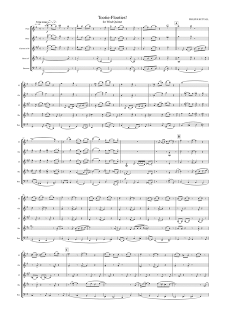 Tootie Flooties Wind Quintet Score Page 2
