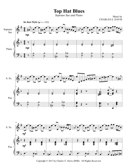 Top Hat Blues Soprano Sax And Piano Page 2