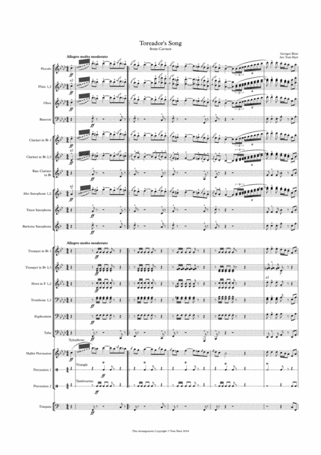 Toreadors Song From Carmen Concert Band Page 2