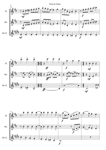 Tout De Suite Or Toot Sweet For Wind Trio Page 2