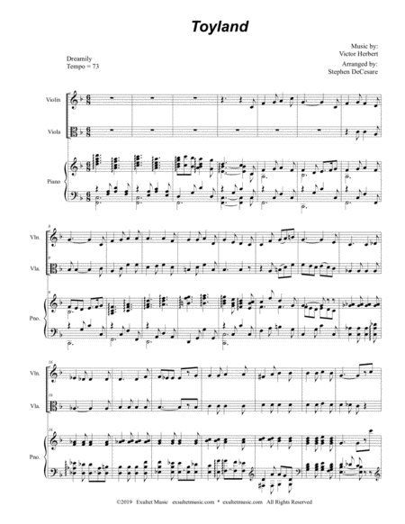 Toyland Duet For Violin And Viola Alternate Version Page 2