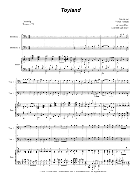 Toyland Trombone Duet Page 2