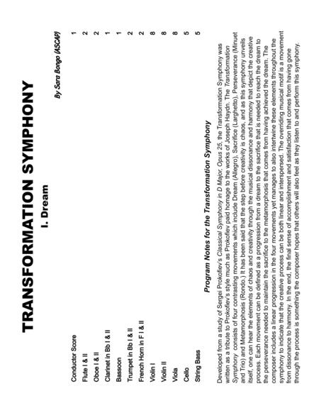 Transformation Symphony Movement I Dream Page 2