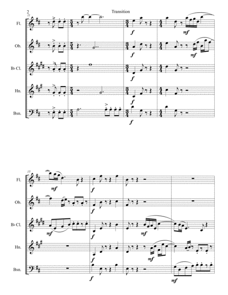 Transition I Part I Of A 3 Movement Work For Woodwind Quintet Page 2