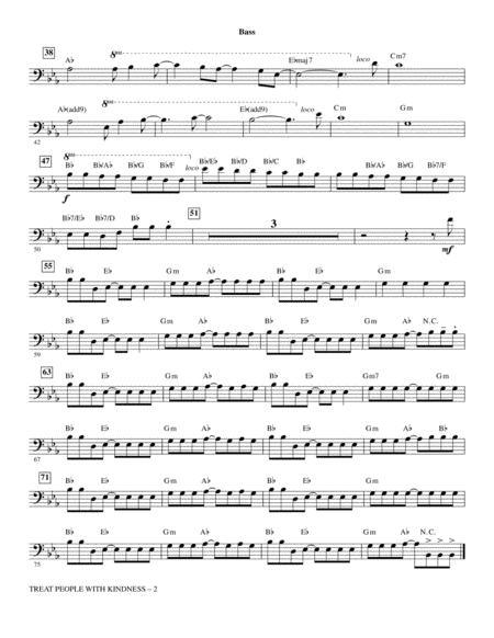 Treat People With Kindness Arr Ed Lojeski Bass Page 2