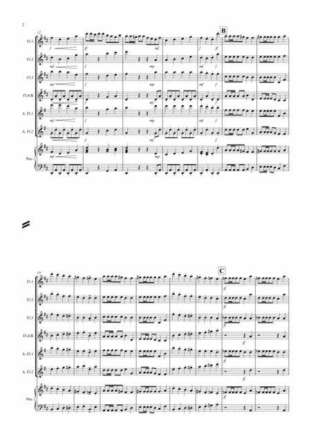 Trepak Fantasia From Nutcracker For Flute Quartet Page 2